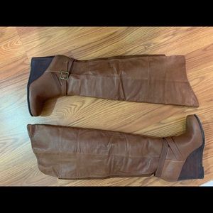 Over the knee wedge Baker riding boots